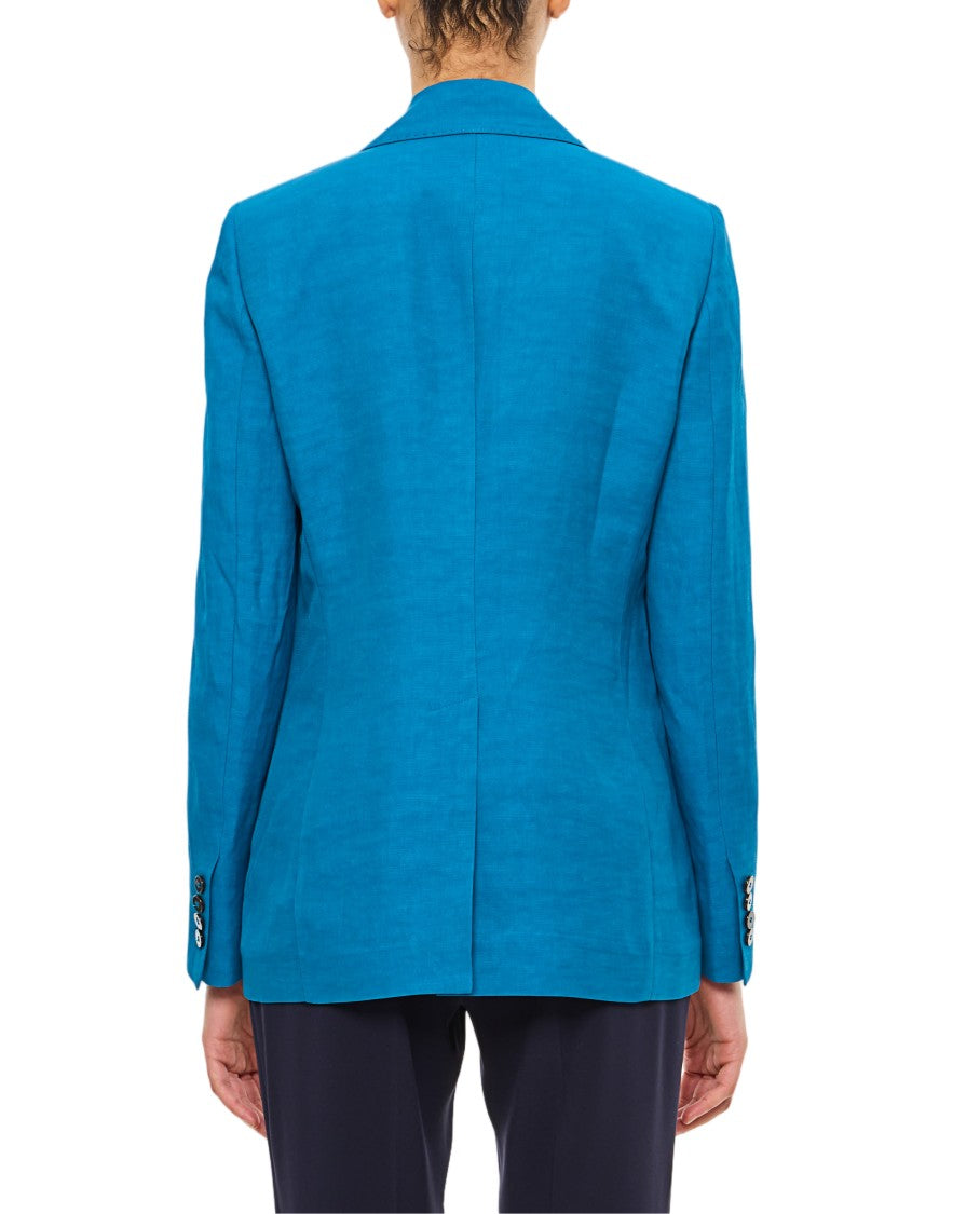 Alberto Biani Light Blue Tailored Jacket With Single-Button Fastening