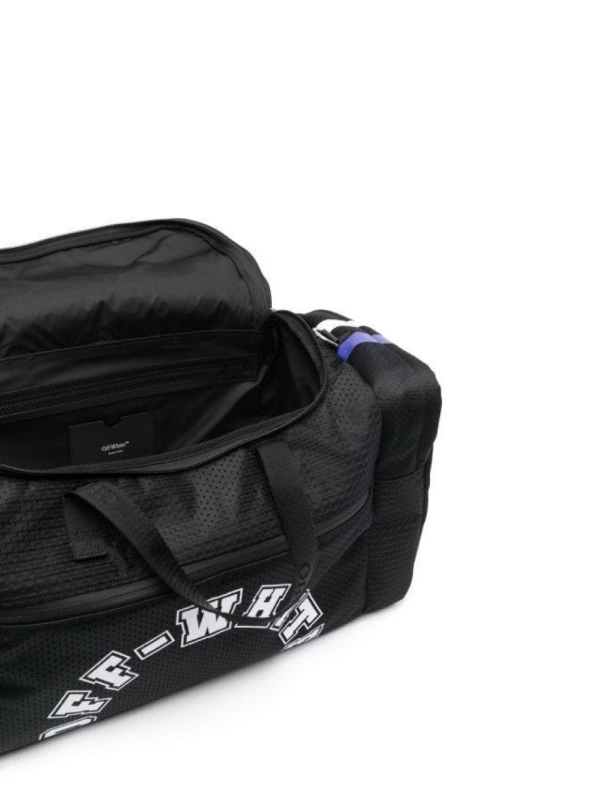 Off-White Outdoor Weekender Baseball Logo Duffle Bag