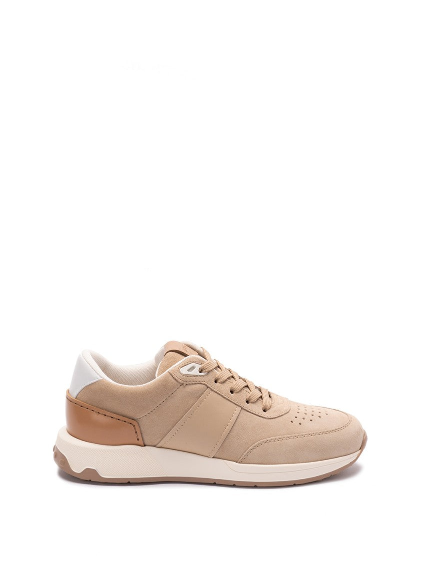 Tod's Calf Leather Sneakers With Contrasting Heel