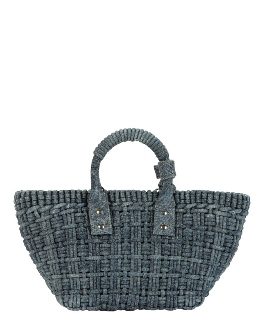 Balenciaga Bistro Xs Basket Top Handle Bag In Denim