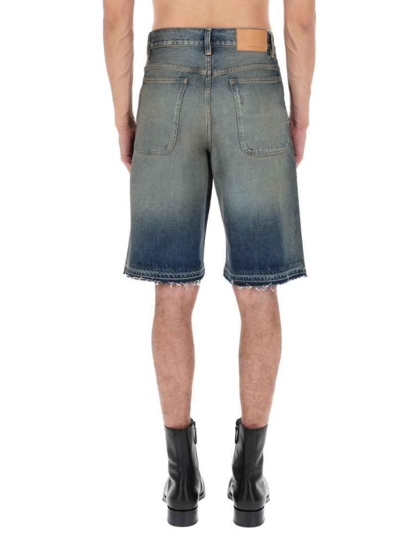 Sunflower Neutrals Wide Fit Faded Denim Shorts