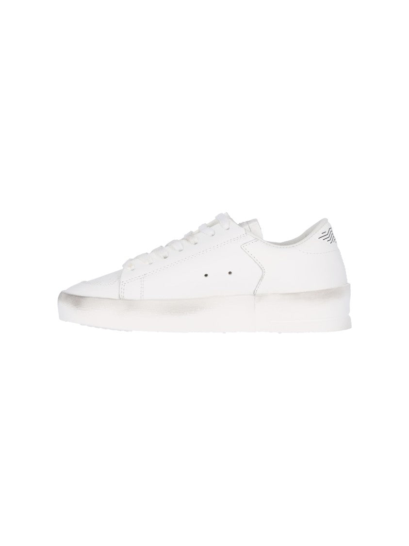 Golden Goose White Stardan Worn Calf Leather Sneakers