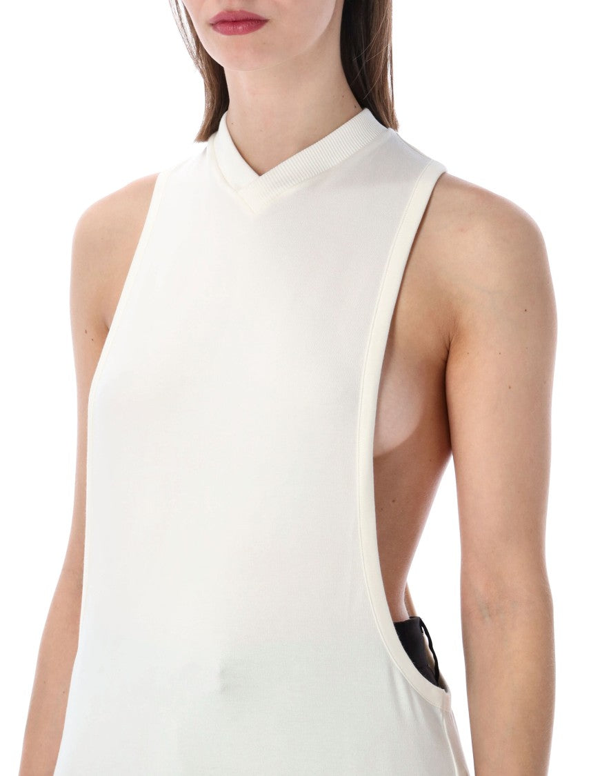 Versace Cotton Stretch Scoop Cutout Body Top