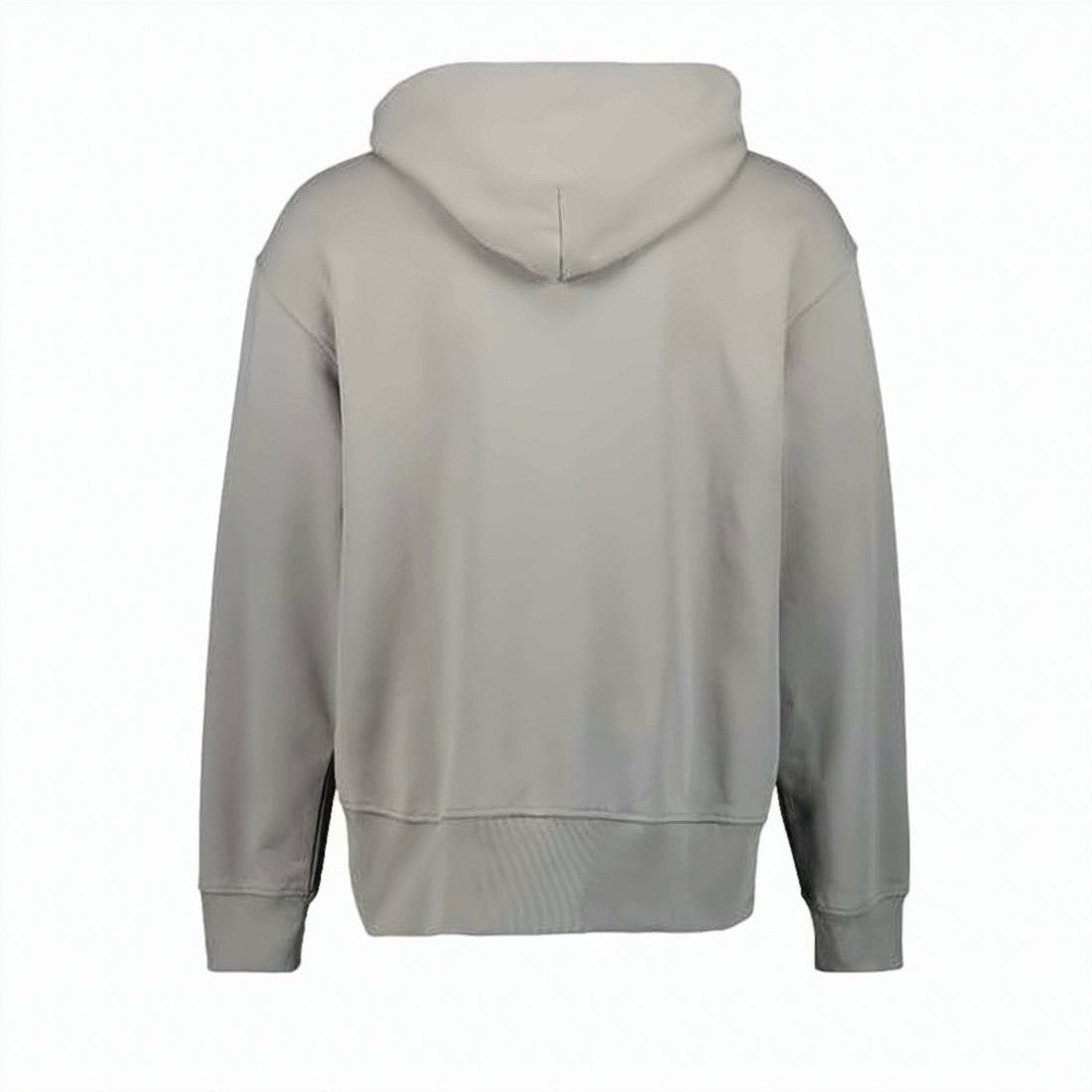 Diesel Relaxed-Fit Grey Hoodie With Adjustable Drawstring And Metallic Emblem