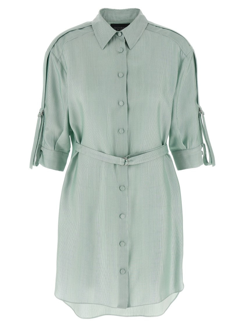 Giovanni Bedin Striped Silk Dress