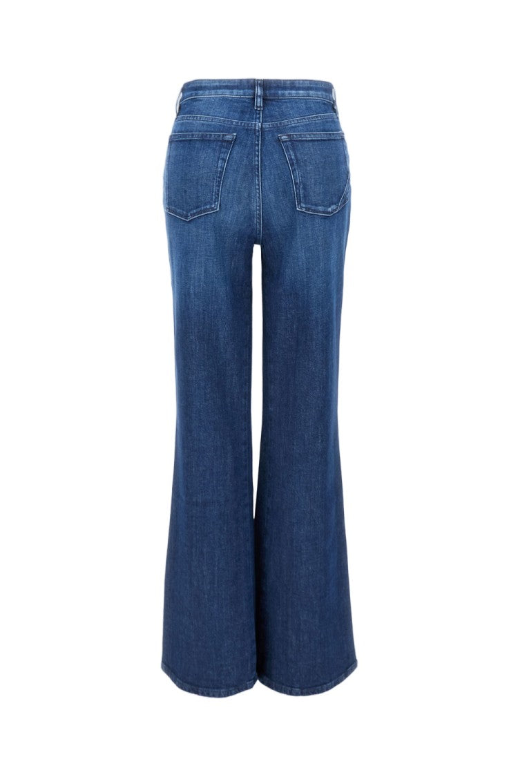 3X1 Mid-Rise Full-Length Flared Jeans With Five-Pocket Design