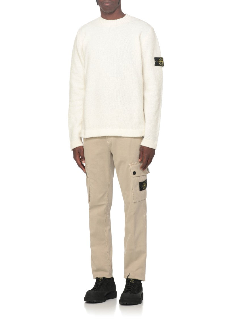 Stone Island Ivory Wool Sweater