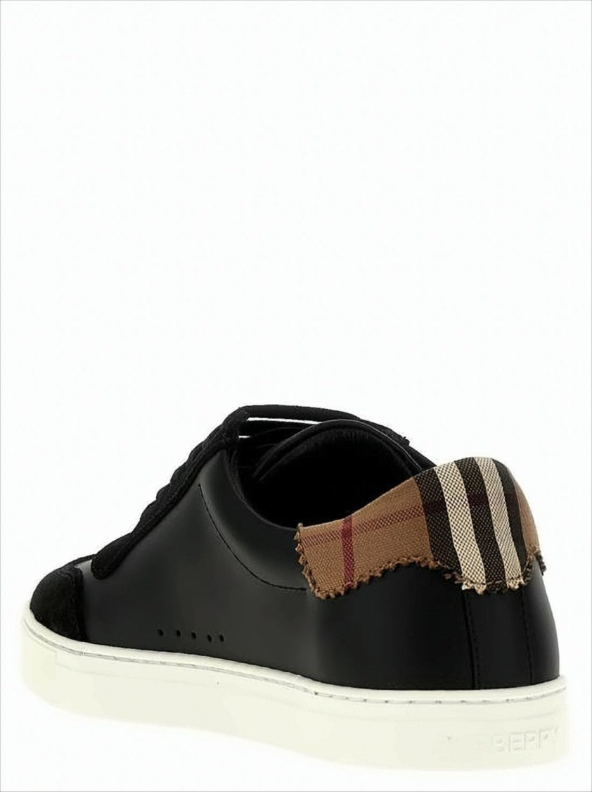 Burberry Low-Top Black Sneakers With Suede Accents