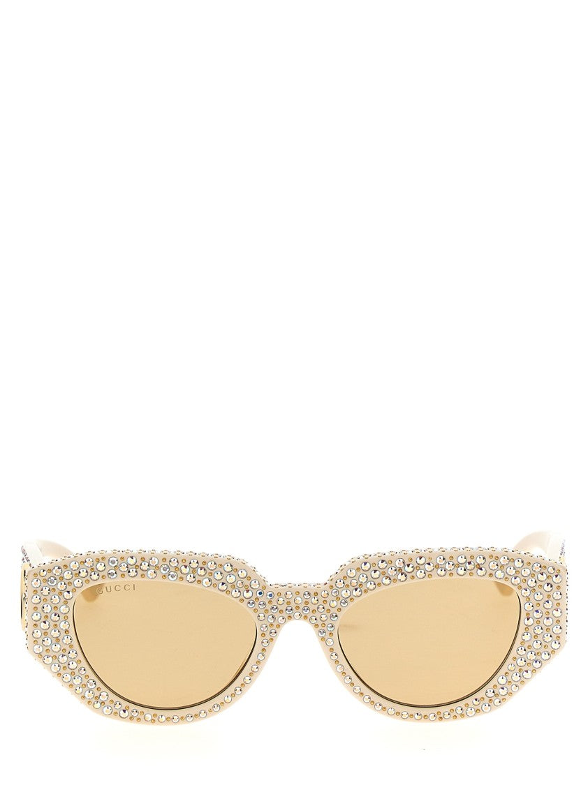 Gucci Geometric Crystal Sunglasses