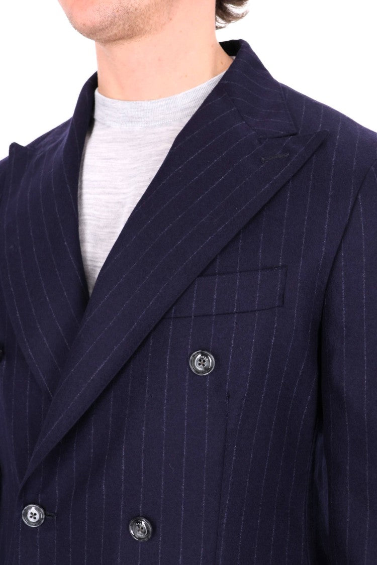 Barba Double-Breasted Pinstripe Wool Comfort Suit