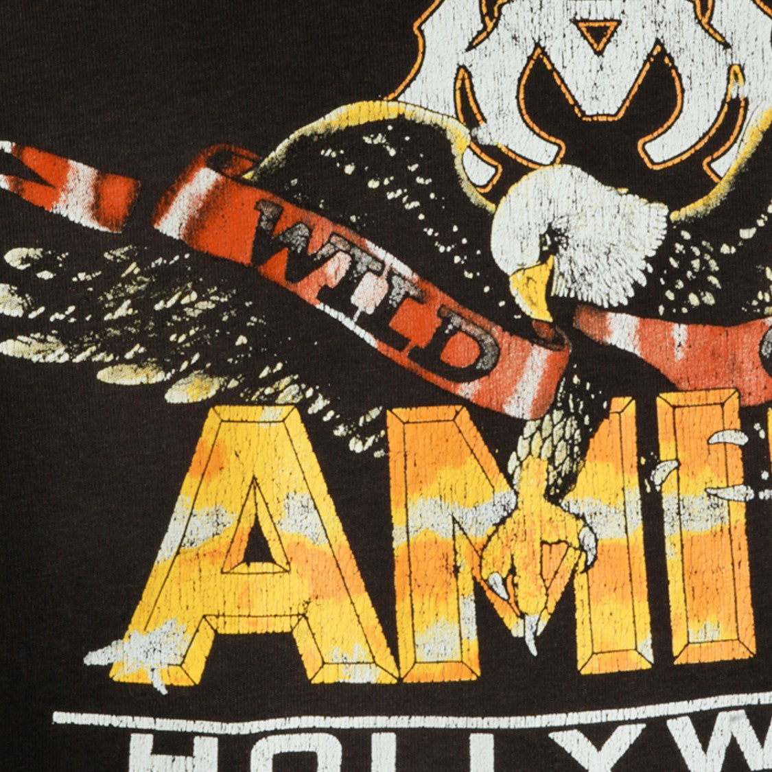 Amiri Black Cotton Eagle Vint T-Shirt