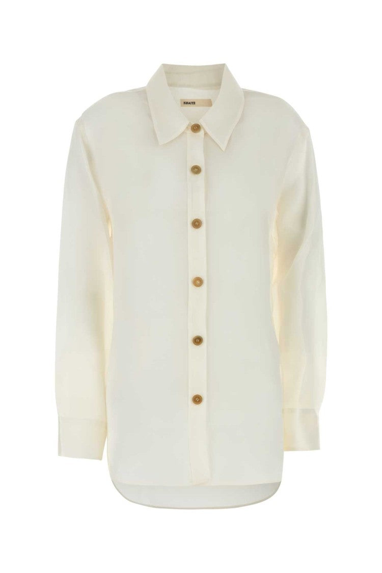 Khaite White Organza Shirt