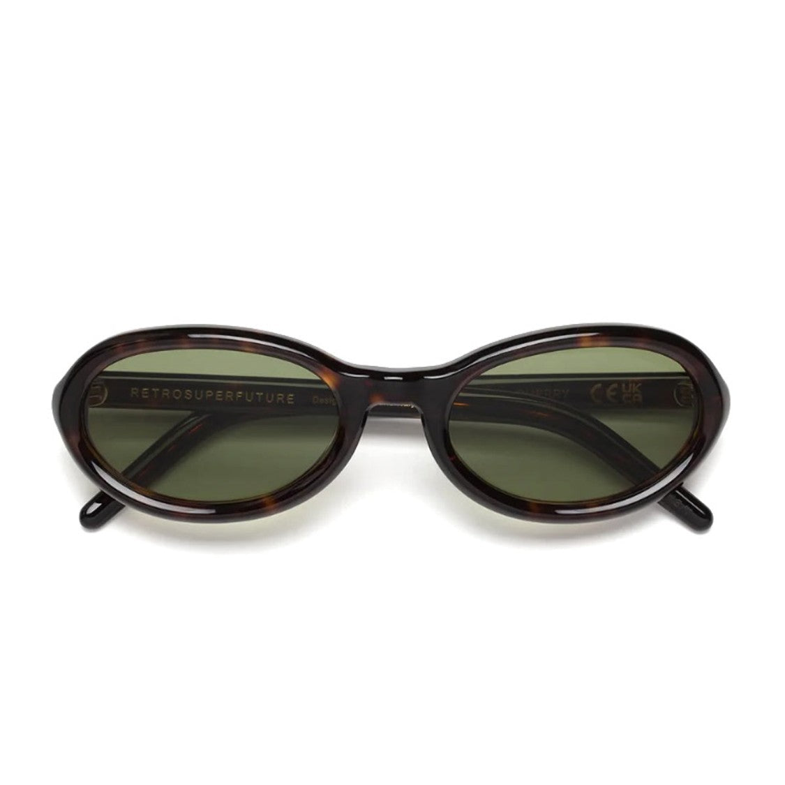 Retrosuperfuture Havana Cherry Acetate Oval Sunglasses