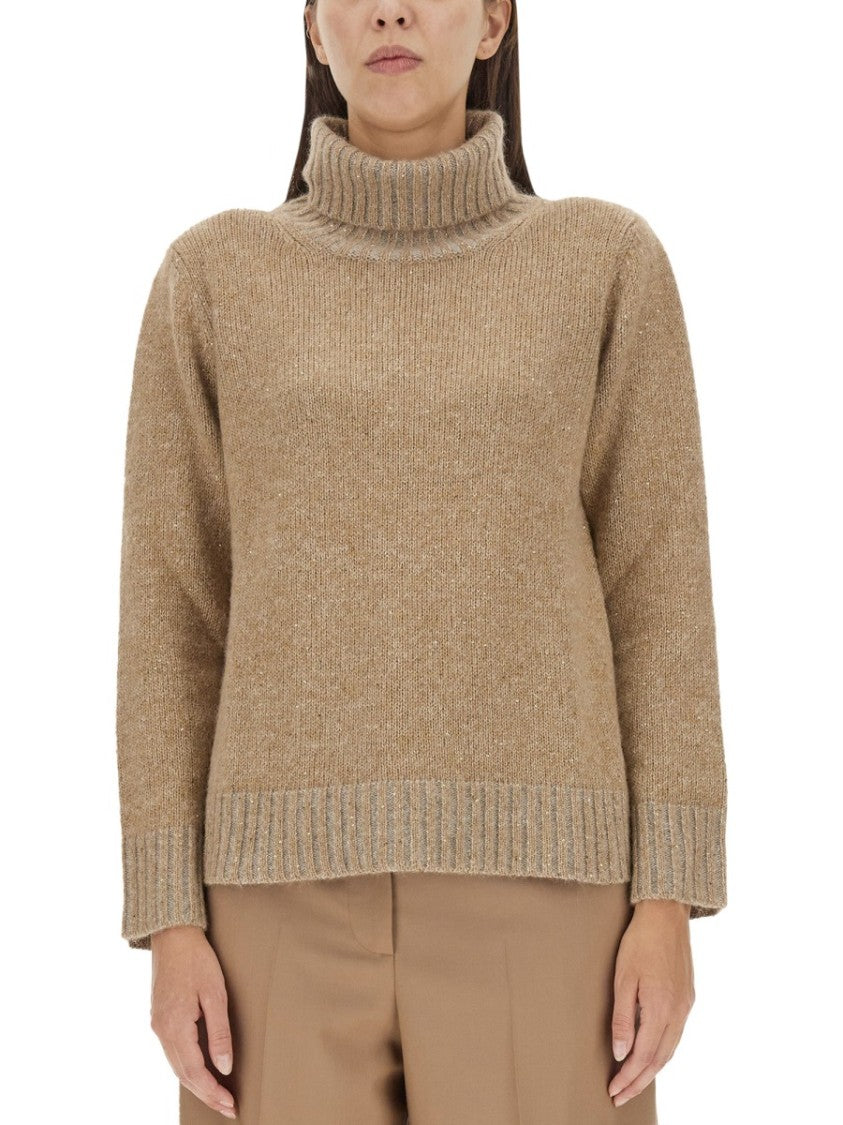 Fabiana Filippi High-Neck Wool Jersey Sweater