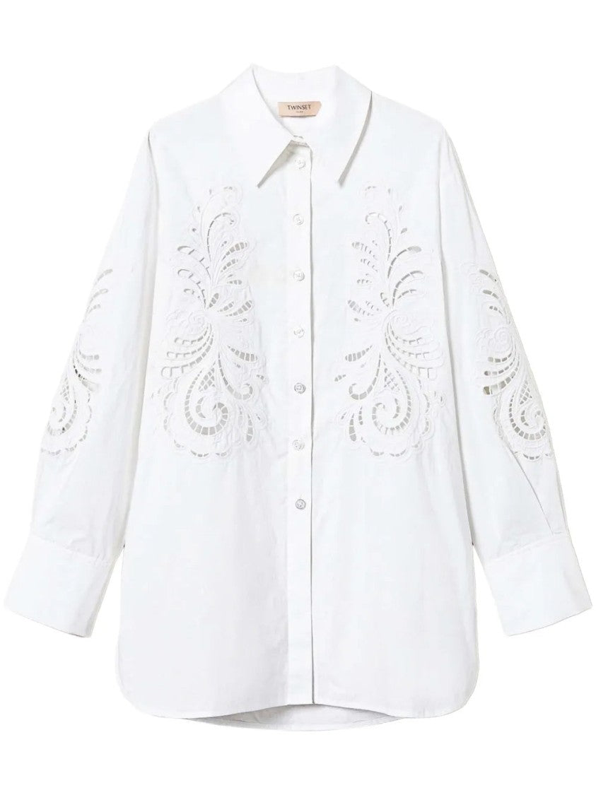 Twin-Set Embroidered Poplin Shirt