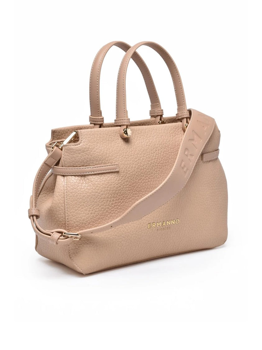 Ermanno Firenze Ermanno Firenze Unity Handbag With Textured Finish And Dual Carrying Options