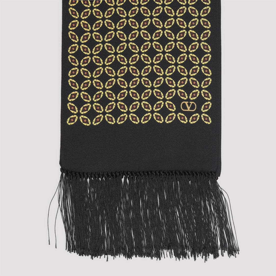 Valentino Black Silk Bandeau Scarf