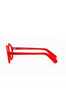 Moli@Limo Geometric Red Optical Frames With Bold Design And Comfortable Fit