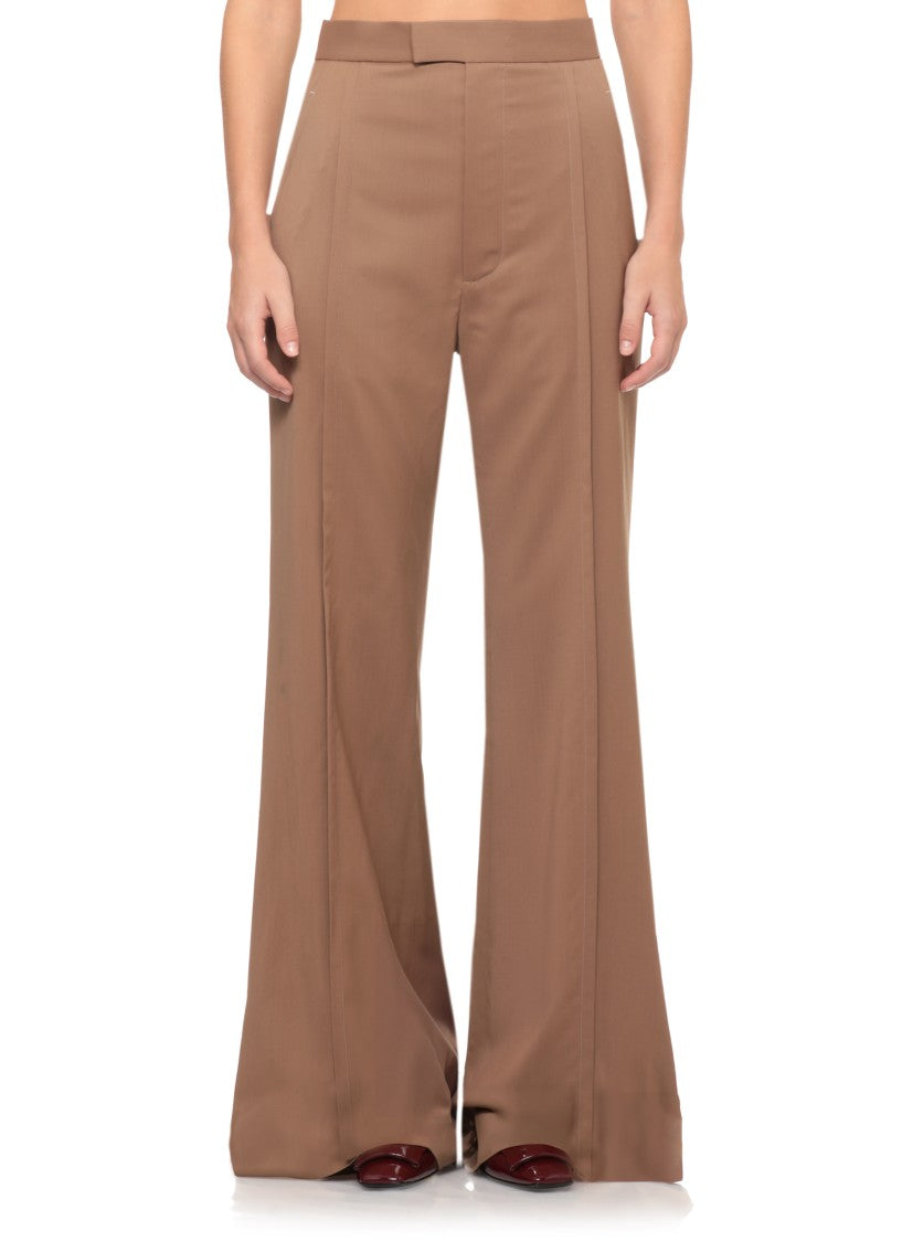 Vivienne Westwood Brown Tailored High Waist Wool Wide-Leg Pants