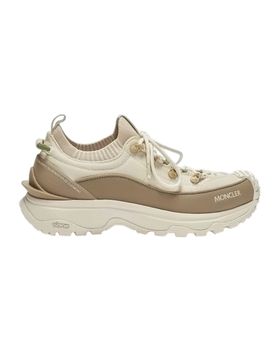 Moncler Low-Top Sneakers With Textured Upper And Sock-Like Collar
