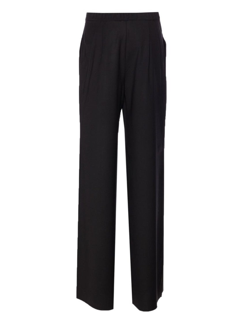 Max Mara High-Waisted Wide-Leg Trousers With Drawstring Waist
