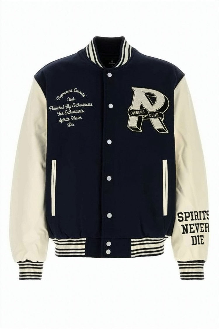 Represent Varsity-Style Bomber Jacket With Embroidered Patches