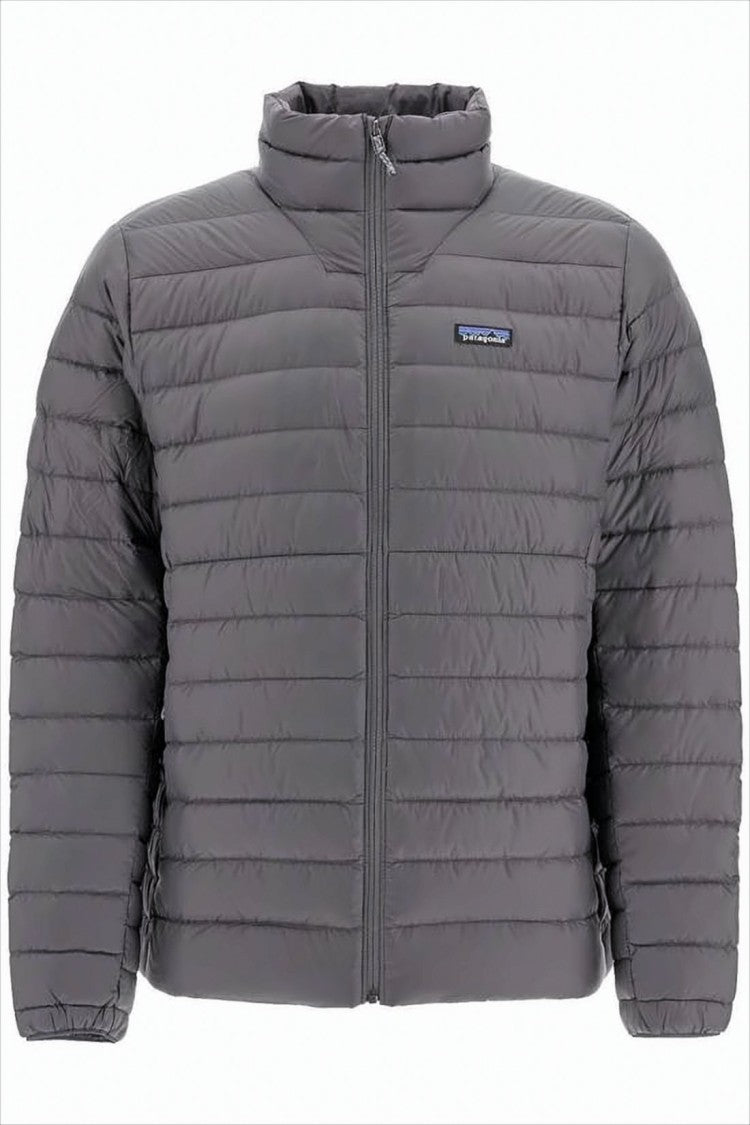 Patagonia Quilted Padded Jacket With High Collar And Logo Patch