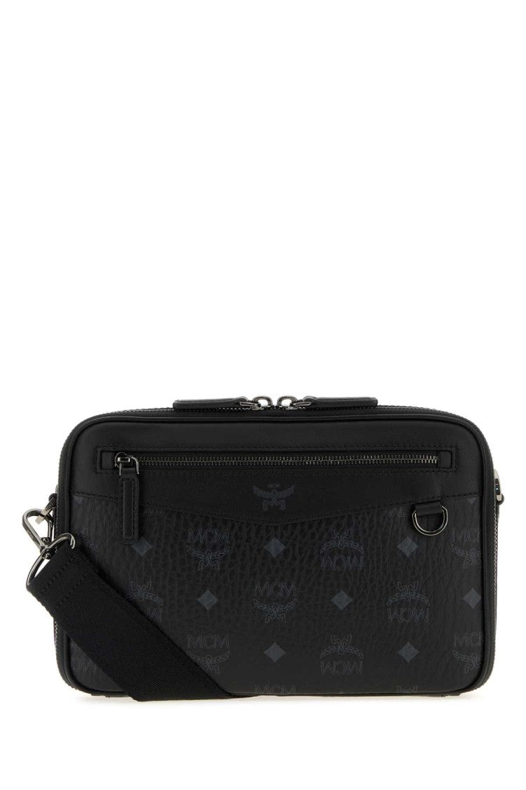 Mcm Printed Canvas Small Diamond Crossbody Bag