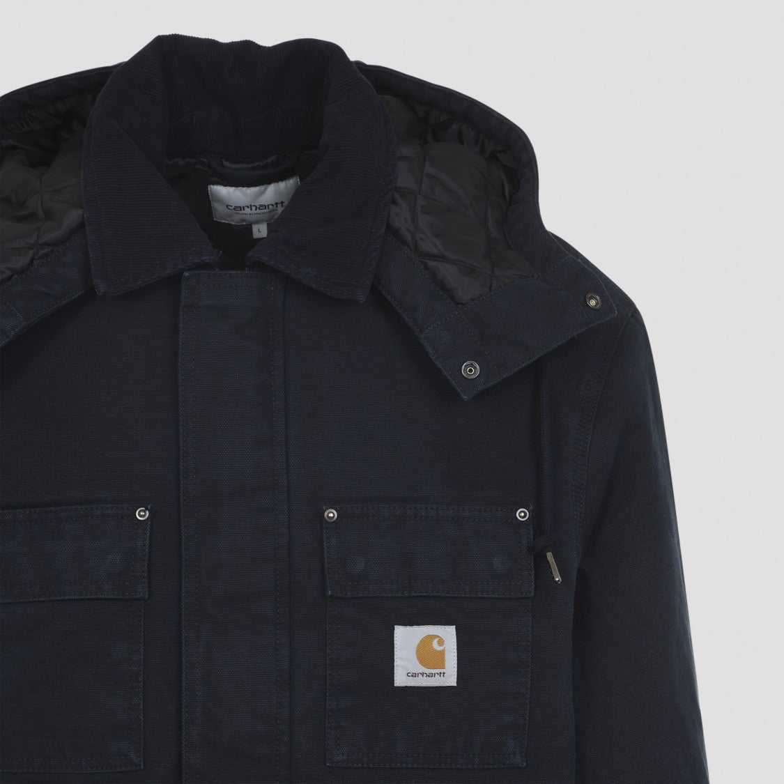 Carhartt Wip Deep Night Blue Cotton Ambel Coat