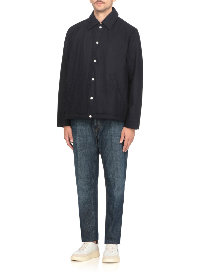 Autry Wool Blend Jacket With Classic Collar