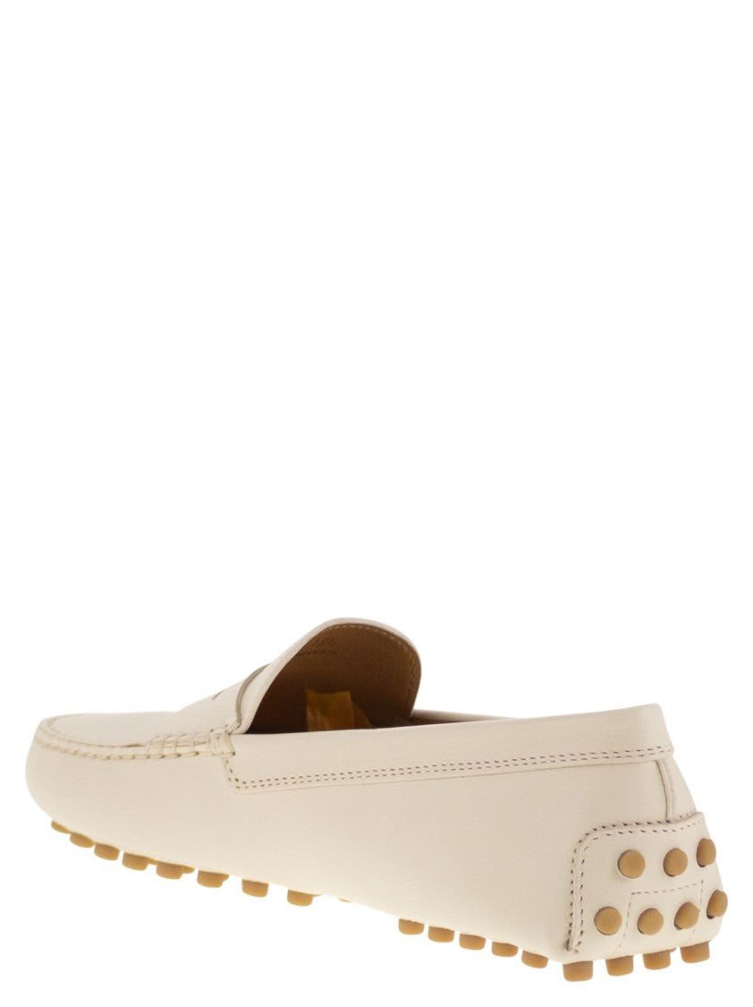 Tod's Leather Moccasin Rubber Sole