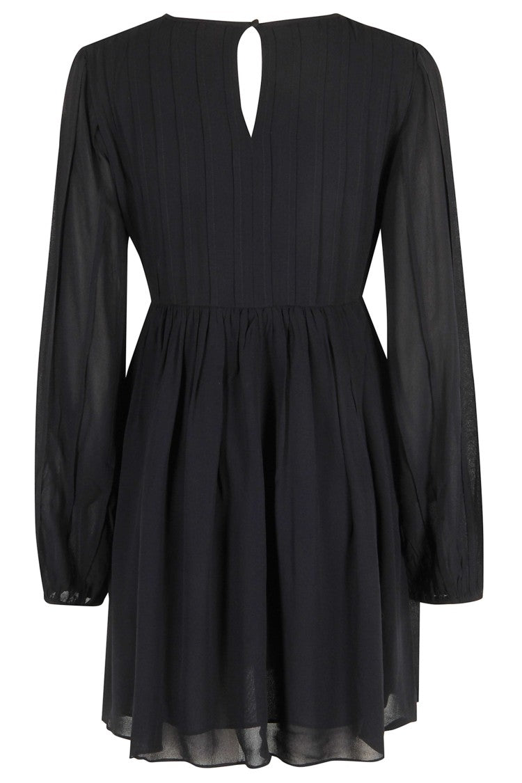 Farm Rio Sheer Long Sleeve Mini Dress