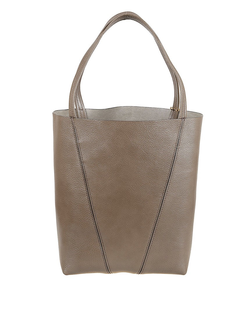 Chloé Structured Brown Cowhide Tote Bag