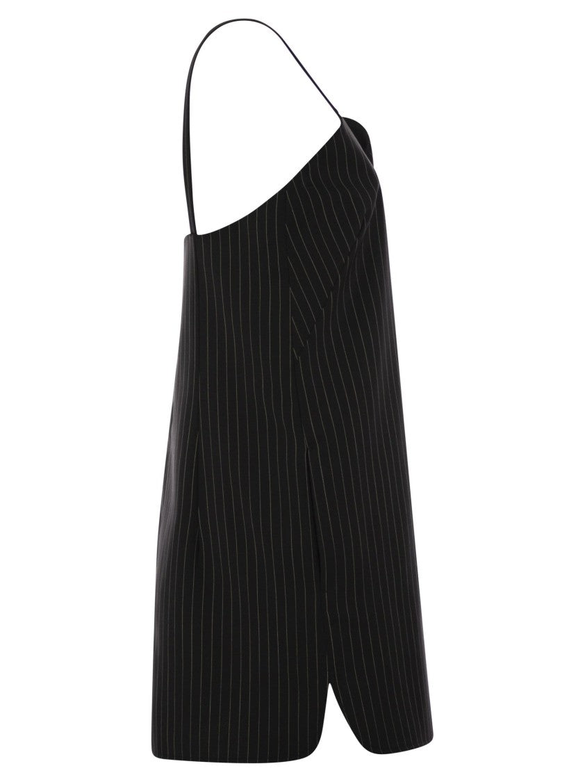 Max Mara Elam - Pinstripe Wool Cloth Dress