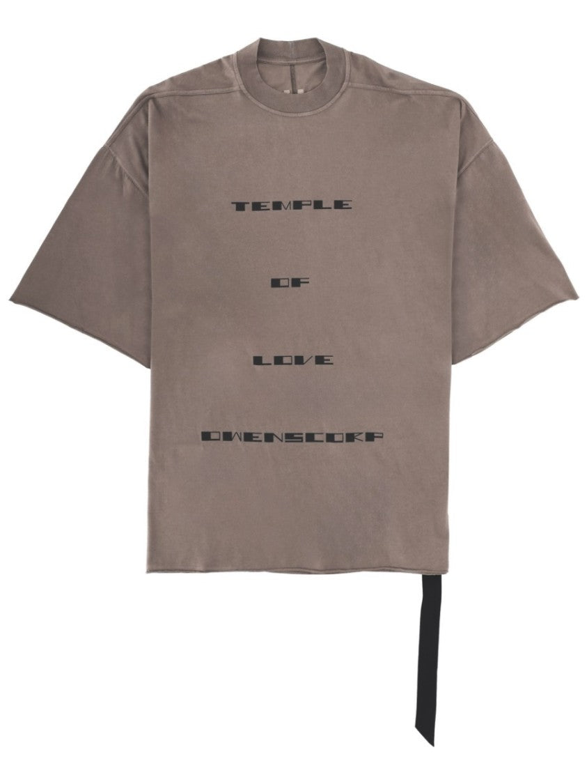 Drkshdw By Rick Owens Tommy T Oversized Cotton Asymmetrical T-Shirt