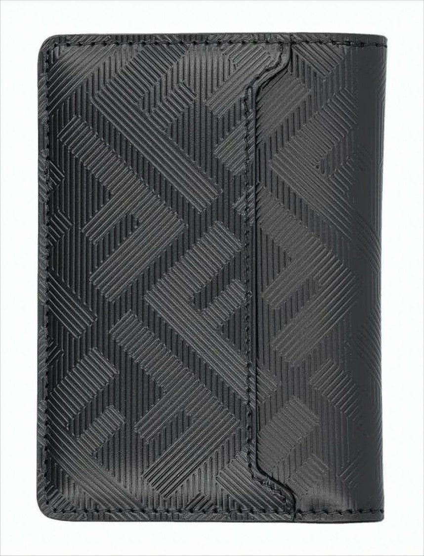 Fendi Embossed Calf Leather Bifold Wallet With Metallic Logo Detail