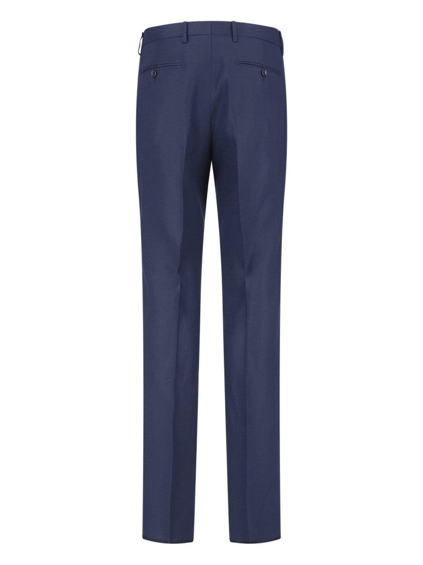 Tagliatore Navy Blue Double-Breasted Linen Suit
