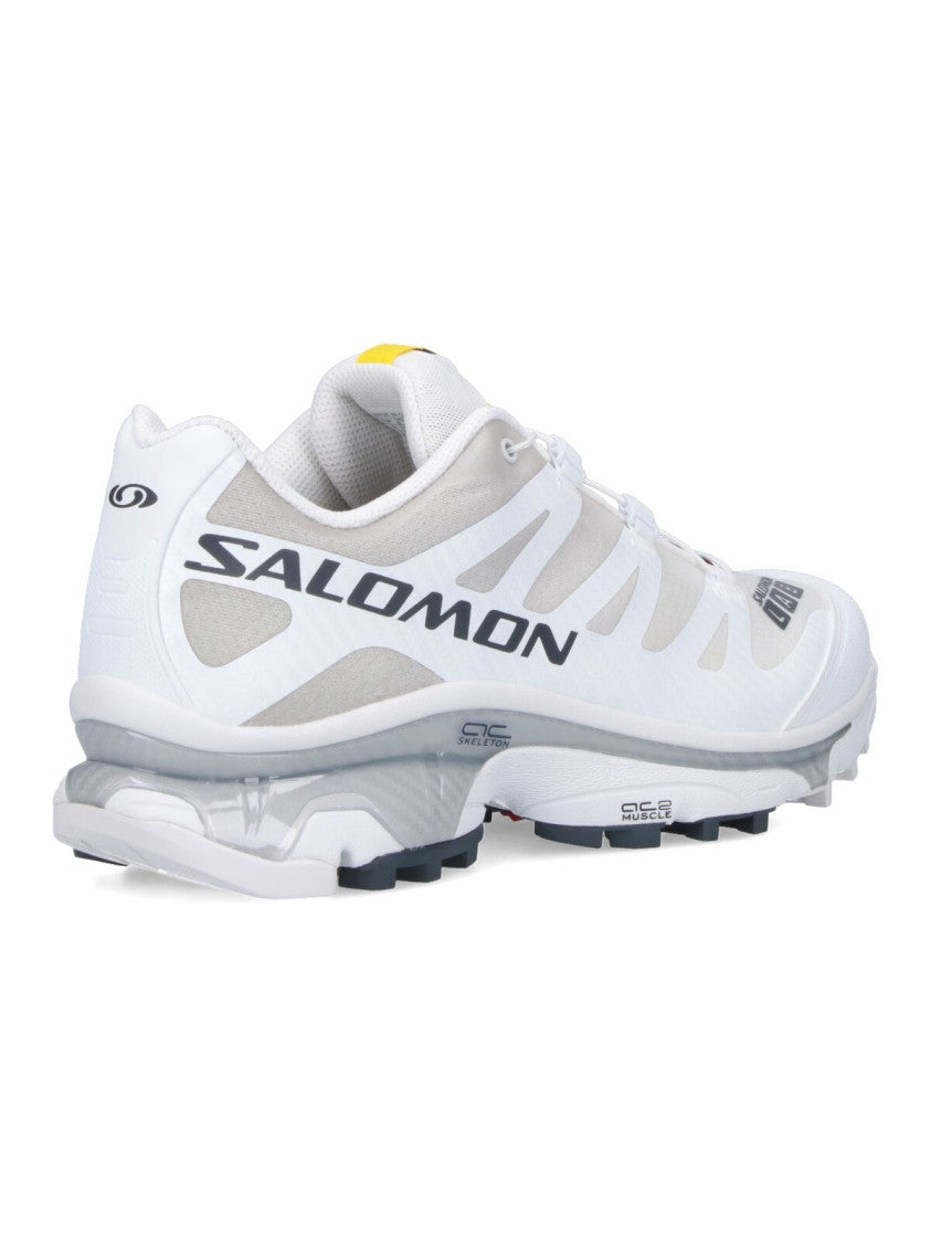 Salomon White Fabric Sneakers With Quicklace Closure