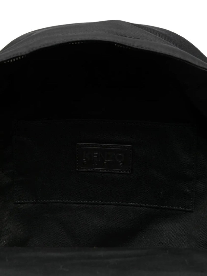 Kenzo Graphic Black Polyester Backpack