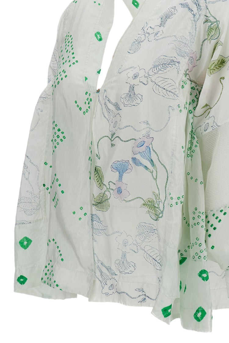 Injiri Embellished Off-White Kaftan With Georgette Cape
