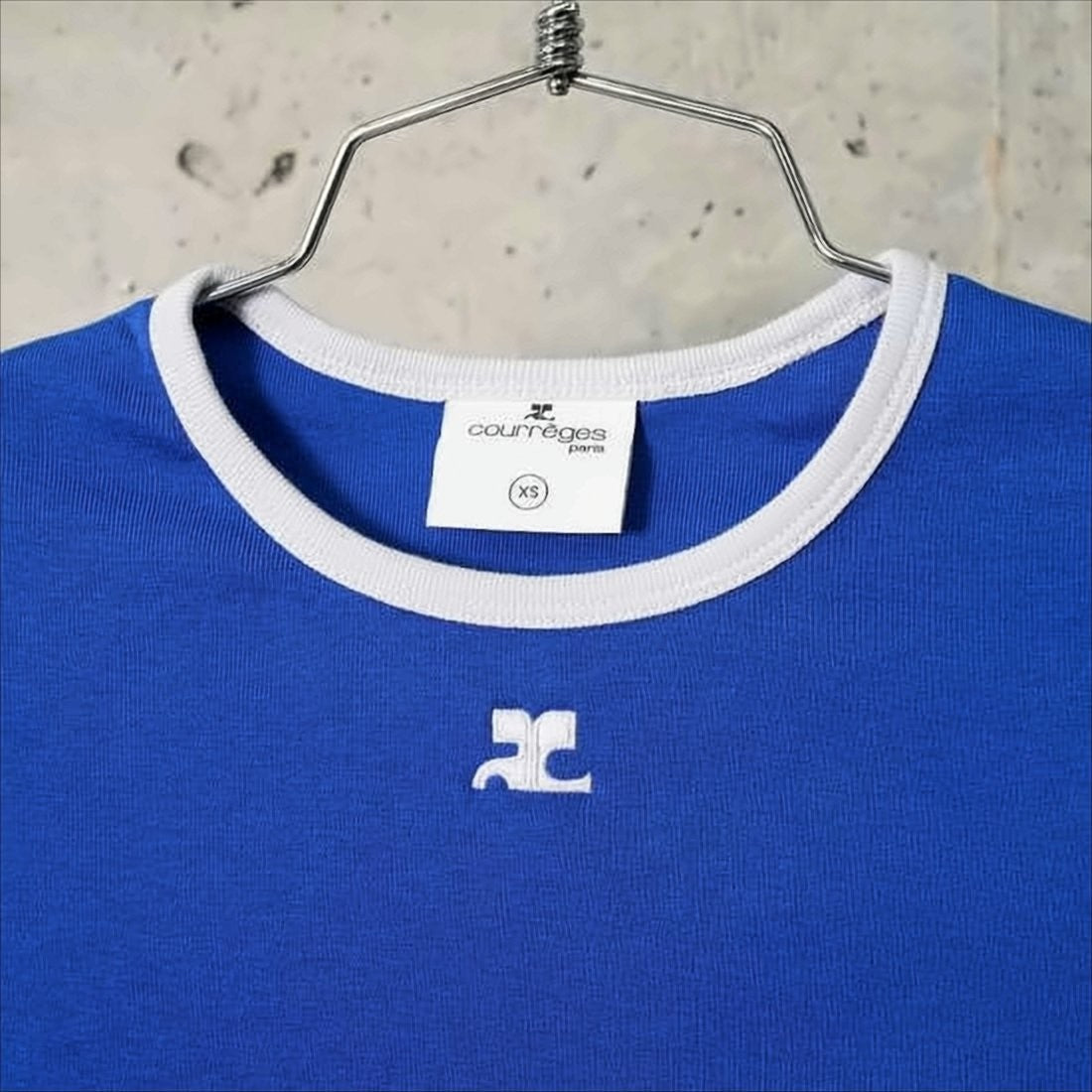 Courrèges Fitted Short-Sleeve T-Shirt With Contrasting Ribbed Trims