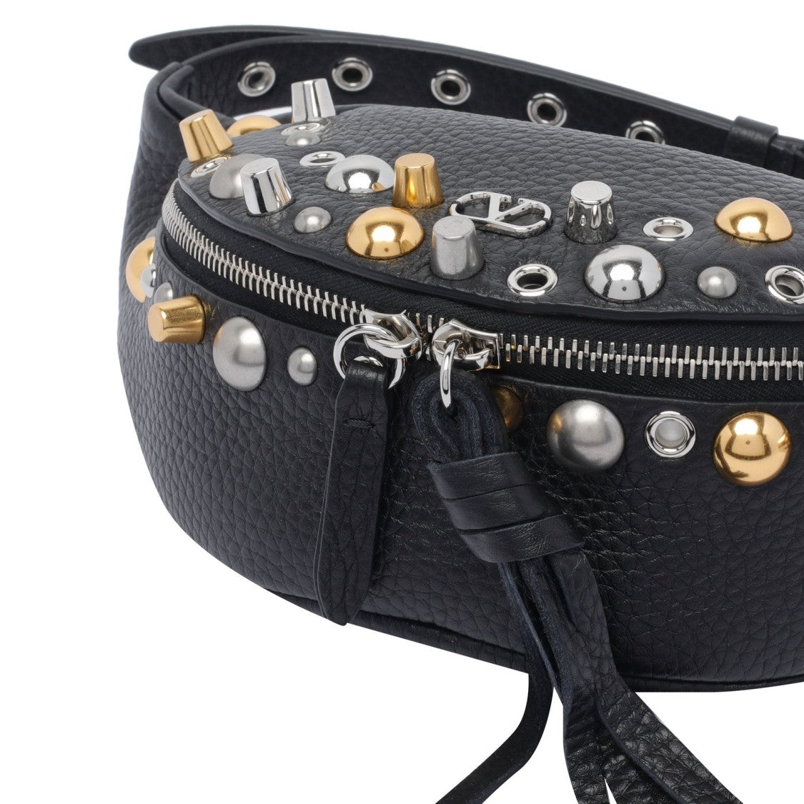 Valentino Garavani Crescent-Shaped Crossbody Bag With Metallic Studs