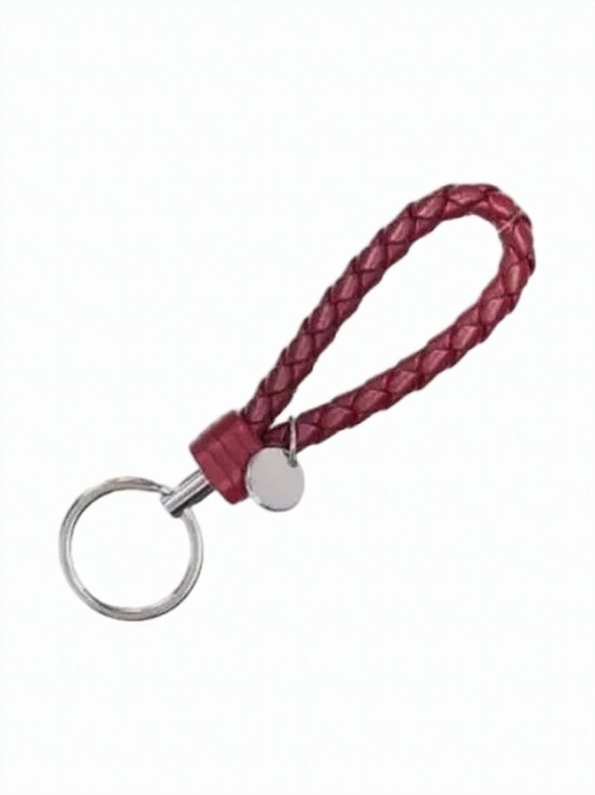 Bottega Veneta Braided Keyring With Round Metal Ring