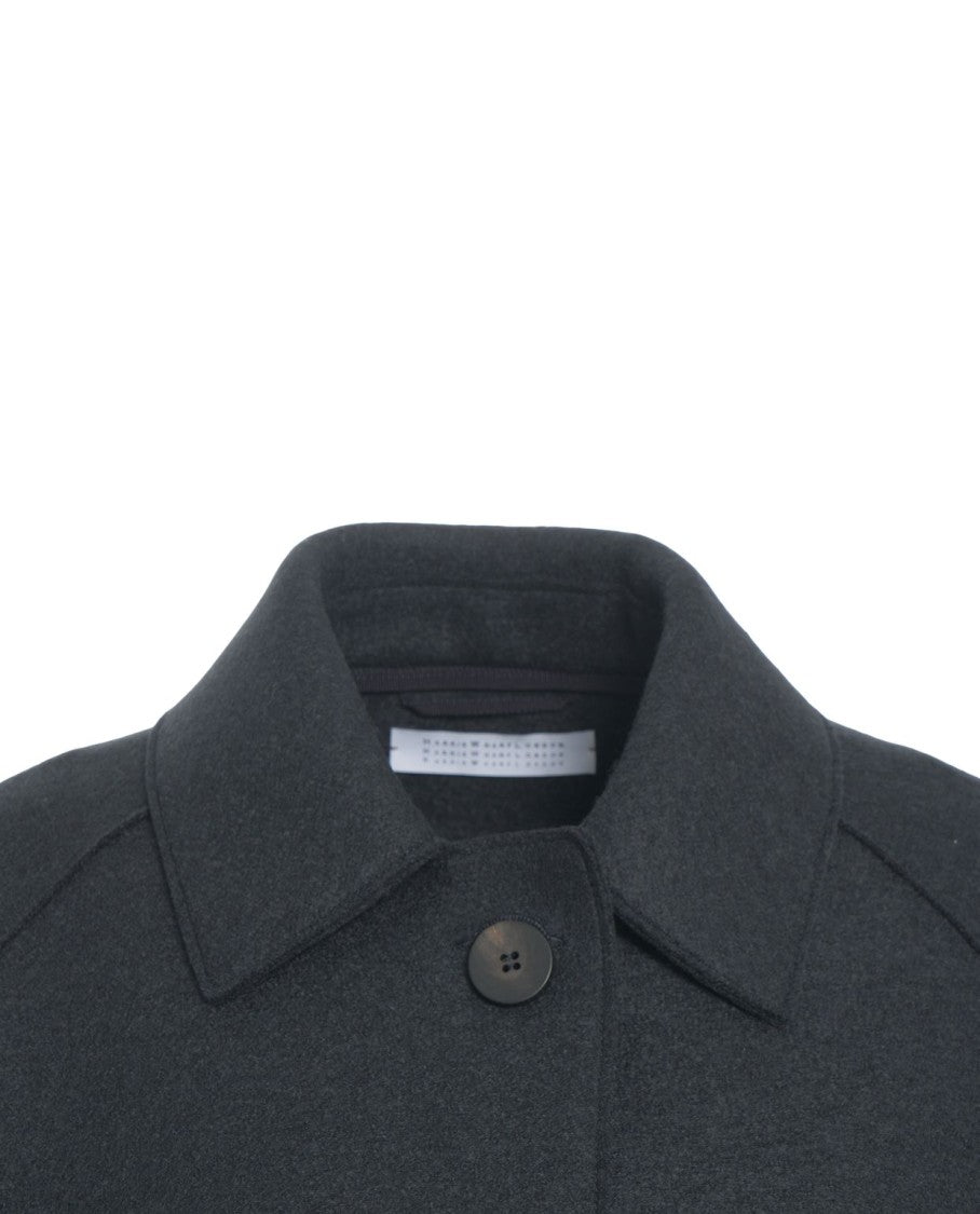 Harris Wharf London Relaxed Boxy Wool Jacket With Adjustable Cuffs