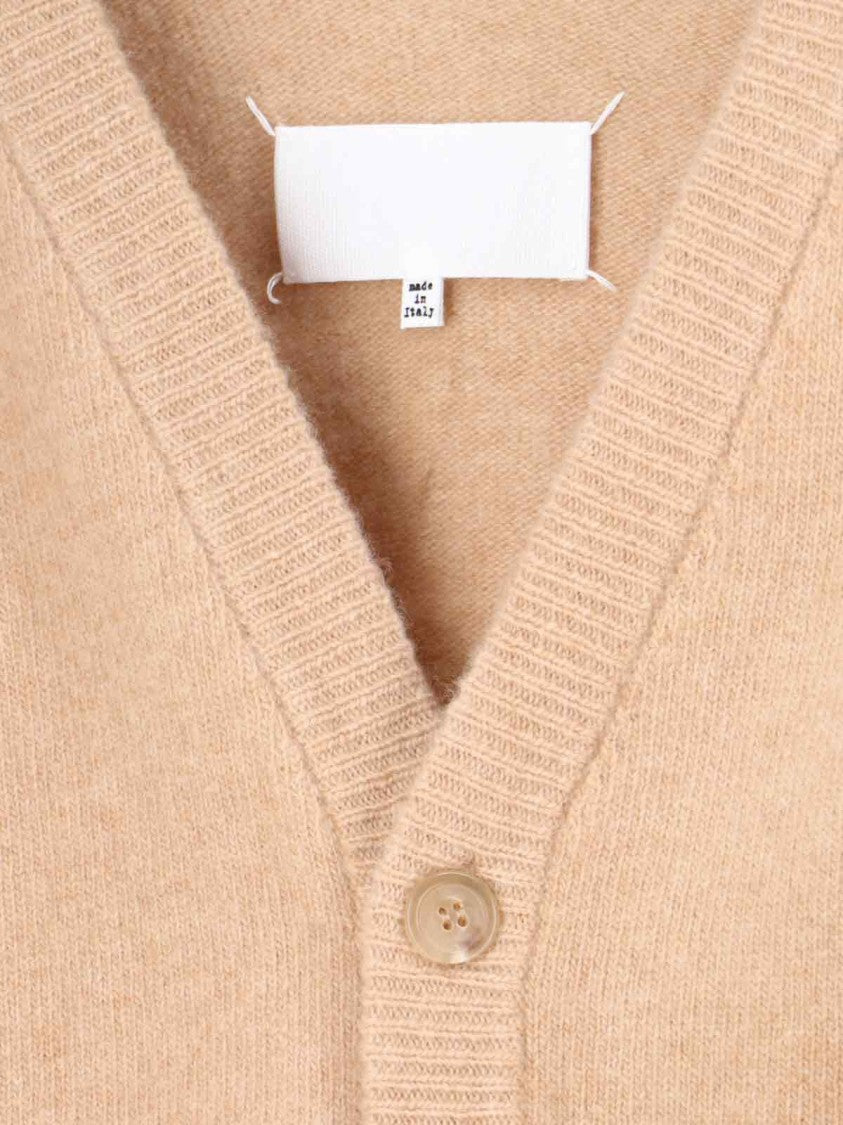 Maison Margiela "Four Stitches" Wool Cardigan – Beige