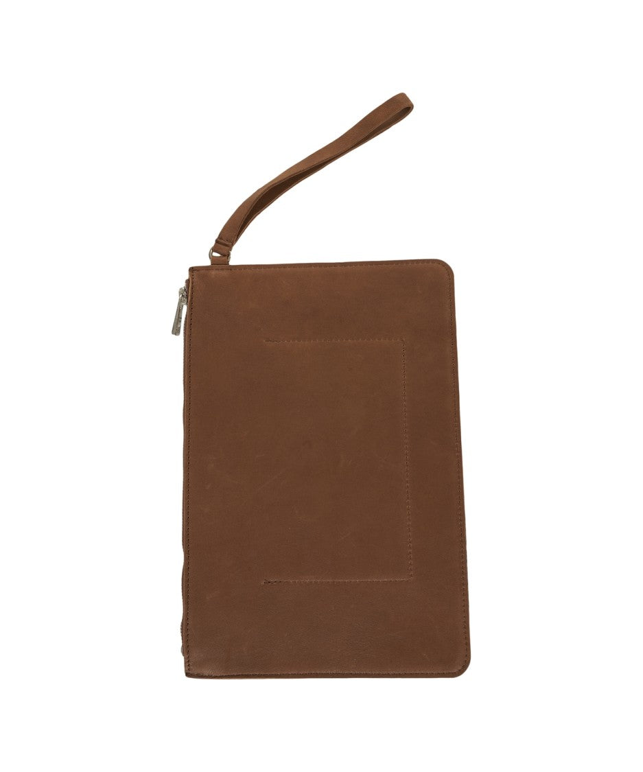 Giorgio Brato Brown Leather Pouch With Polished Finish