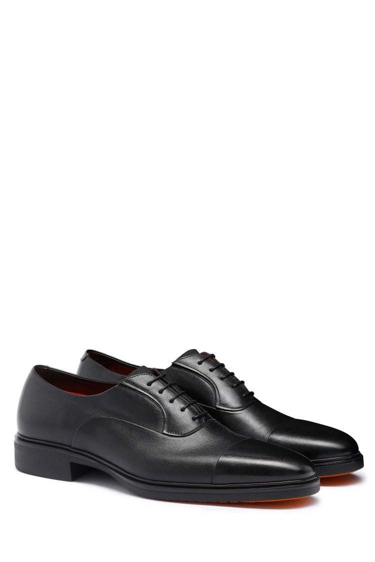 Santoni Easy Leather Lace-Up Shoes