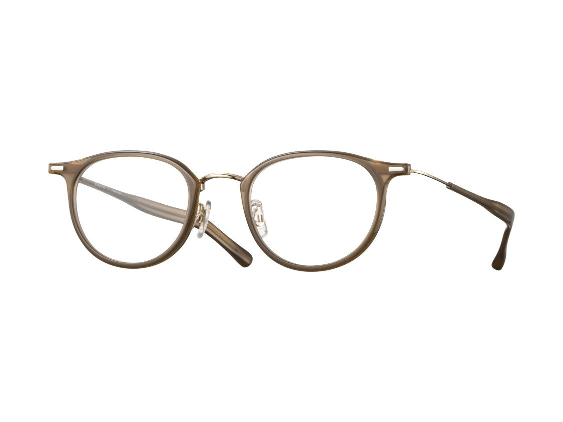 Eyevan Brown C1 Translucent Metal Round Eyeglasses