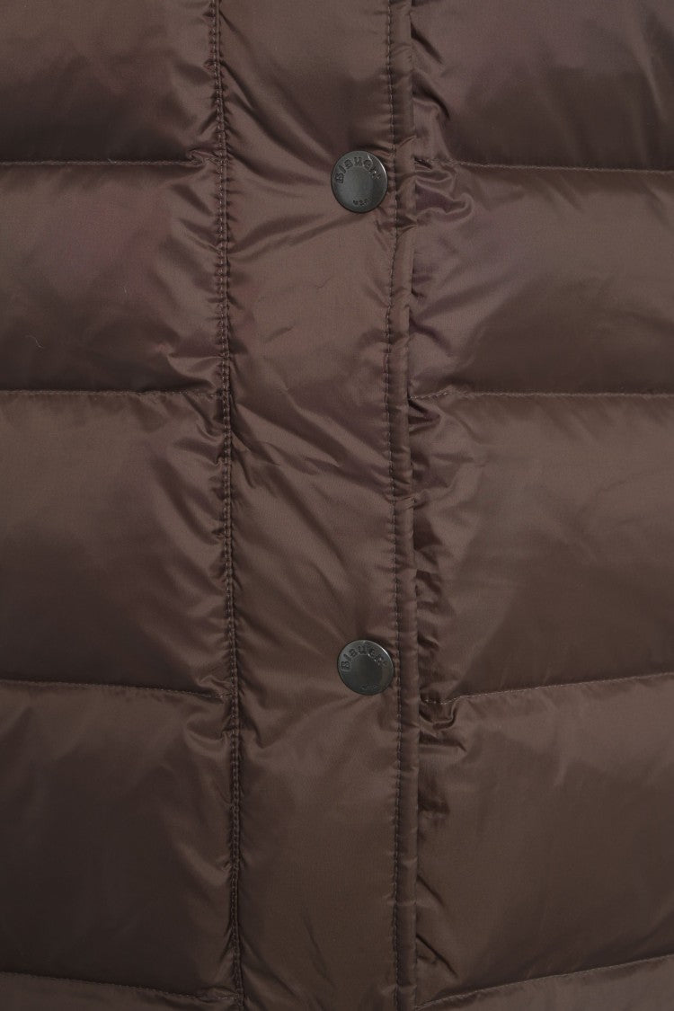 Blauer Long Quilted Down Coat With Fixed Hood And Elegant Silhouette