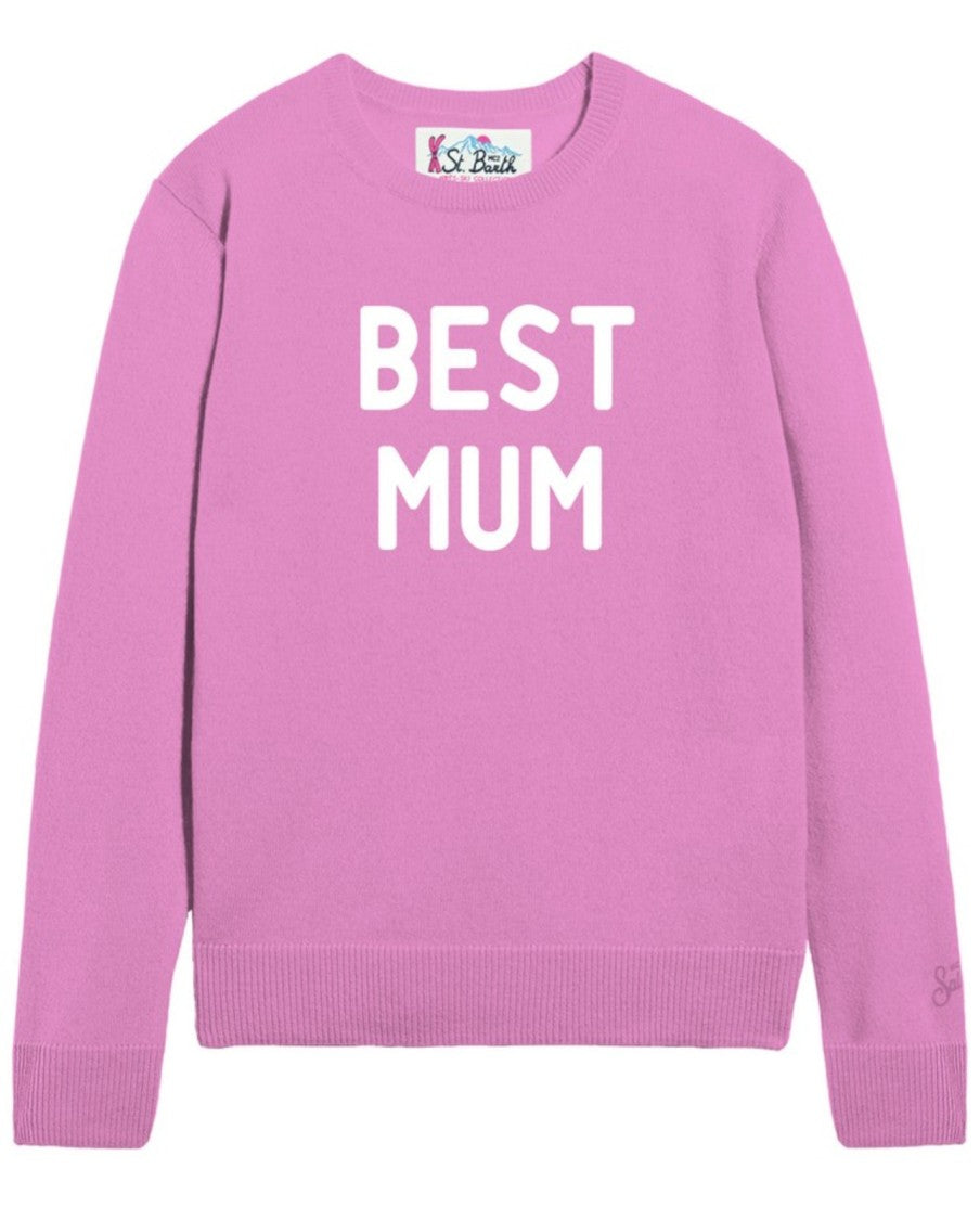 Mc2 Saint Barth Best Mum' Graphic Long-Sleeved Sweater